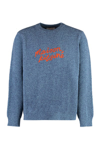 Crew-neck wool sweater